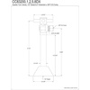 image:imageKingston Brass CC83200DX Concord Matte Black Angle ShutOff Valve 12in Sweat  38in Compression with 5in Extension